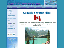 Tablet Screenshot of canadianwaterfilter.com